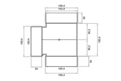 Wavin Ventiza té de 90 degrés PVC rond 160 mm M/M/M