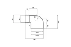 Wavin Ventiza élément terminal 90 degrés PVC rond 125x80x70 mm M/M