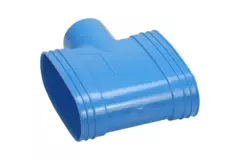 Wavin Ventiza Raccord T en PVC ovale 195x80 mm / 160 M/M/M