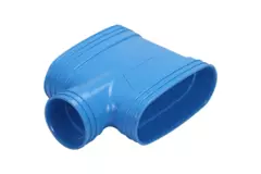 Wavin Ventiza Raccord T en PVC ovale 195x80 mm M/M/M
