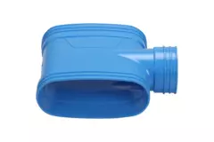 Wavin Ventiza Raccord T en PVC ovale 195x80 mm M/M/M