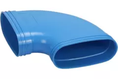 Wavin Ventiza Coude 90 degrés PVC ovale 195x80 mm horizontal M/M