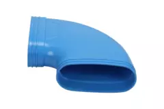 Wavin Ventiza Coude 90 degrés PVC ovale 195x80 mm horizontal M/M