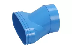 Wavin Ventiza Raccord PVC ovale 195x80 mm vers 125 mm excentrique M/S