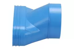 Wavin Ventiza Raccord PVC ovale 195x80 mm vers 125 mm excentrique M/S