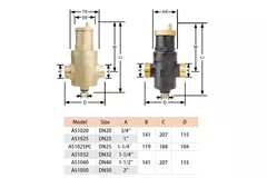 Séparateur d'air en laiton (microbulles) avec connexion horizontale 1