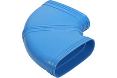 Wavin Ventiza Coude 90 degrés PVC ovale 235x80 mm horizontal M/M