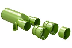 Ubbink Air Excellent 48C Adaptateur de soupape avec un diamètre de 125 mm