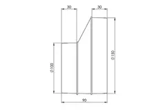 Europlast réducteur rond en plastique 150 mm à 100 mm - AP150-100