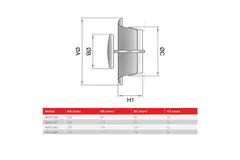Soupape de ventilation d'échappement 160mm avec ressorts de friction - AVP-C160