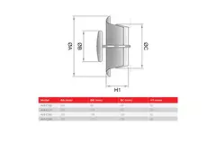 Soupape d'air d'échappement 200mm avec ressorts de friction - AVP-C200