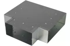 Pièce en T (coudée) 90 degrés 220x80 mm - 170x80 mm pour système d'évacuation des fumées
