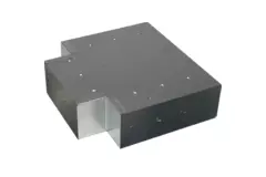 Pièce en T (coudée) 90 degrés 220x80 mm - 170x80 mm pour système d'évacuation des fumées