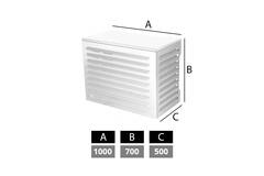 ClimaConnect : caisson pour climatiseur et pompe à chaleur, petit modèle, RAL 9010 Blanc