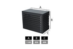 ClimaConnect : caisson pour climatiseur et pompe à chaleur, couleur RAL 7024 Gris graphite