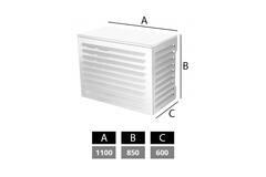 ClimaConnect : caisson pour climatiseur et pompe à chaleur, couleur RAL 9010 Blanc