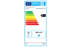 Pack DucoBox Silent Connect tout-en-un 400 m³/h + Émetteur RFT + 4 bouches VMC - prise de terre