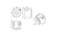 Ventilateur tubulaire 560 mm débit mixte ETALINE - EL 560 EC K01