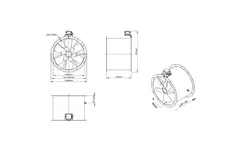Ventilateur axial de 560 mm - AL 560 D4 01 CFG