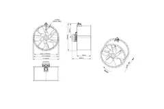 Ventilateur axial de 1250 mm - AL 1250 D6 03 CFG