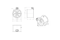Ventilateur axial de 450 mm - AL 450 D4 01 CFG