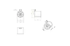 Ventilateur axial de 355 mm pour gaz de combustion F300- AL 355 D4 F3 01 CFG