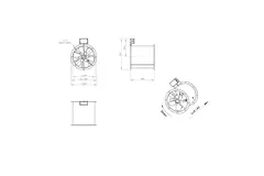 Ventilateur axial de 355 mm pour gaz de combustion F300- AL 355 D2 F3 01 CFG