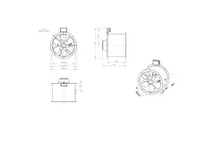 Ventilateur axial de 450 mm pour gaz de combustion F300- AL 450 D2 F3 01 CFG