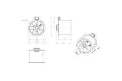 Ventilateur axial de 500 mm pour gaz de combustion F300- AL 500 D2 F3 01 CFG