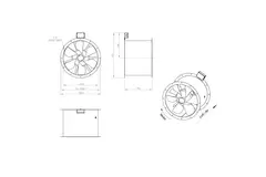 Ventilateur axial de 560 mm pour gaz de combustion F300- AL 560 D4 F3 01 CFG