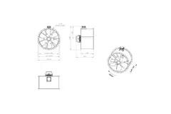 Ventilateur axial 1000 mm F300- AL 1000 D4 F3 04 CFG