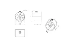 Ventilateur axial 800 mm F300- AL 800 D4 F3 04 CFG