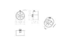 Ventilateur axial de 1000 mm pour gaz de combustion F300- AL 1000 D6 F3 01 CFG