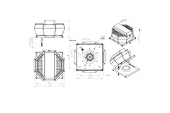 Contrôle de la pression constante verticale du ventilateur de toit - DVA 190 EC O CRK 02
