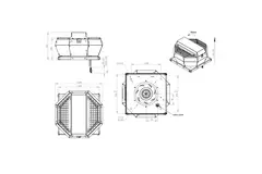 Contrôle de la pression constante verticale du ventilateur de toit - DVA 250 EC O CRK 01
