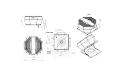 Contrôle de la pression constante verticale du ventilateur de toit - DVA 450 EC O CRK 02
