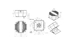 Contrôle de la pression constante verticale du ventilateur de toit - DVA 450 EC O CRK 03