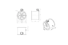 Ventilateur axial de 400 mm - AL 400 D42U 02 CFG