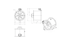 Ventilateur axial de 450 mm - AL 450 D2 01 CFG