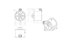 Ventilateur axial de 450 mm - AL 450 D42U 01 CFG