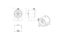 Ventilateur axial de 500 mm - AL 500 D2 02 CFG