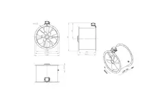 Ventilateur axial de 560 mm - AL 560 D84U 01 CFG
