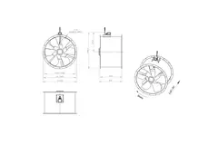 Ventilateur axial de 900 mm - AL 900 D84U 01 CFG