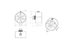 Ventilateur axial de 1250 mm - AL 1250 D6 04 CFG