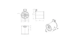 Ventilateur axial de 315 mm pour gaz de combustion F400 - AL 315 D4 F4 01 CFG