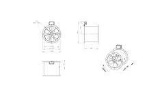 Ventilateur axial de 400 mm pour gaz de combustion F400 - AL 400 D42U F4 02 CFG