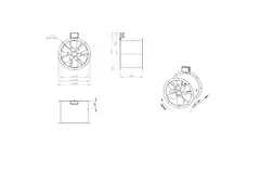 Ventilateur axial de 450 mm pour gaz de combustion F400 - AL 450 D4 F4 01 CFG