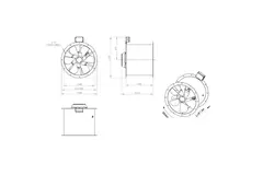 Ventilateur axial de 500 mm pour gaz de combustion F400 - AL 500 D42U F4 01 CFG