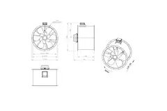 Ventilateur axial de 900 mm pour gaz de combustion F400 - AL 900 D4 F4 04 CFG