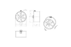 Ventilateur axial de 1250 mm pour gaz de combustion F300- AL 1250 D6 F3 07 CFG